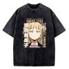 High Quality Unisex Bakugo Katsuki T-Shirt Vintage Washed My Hero Academia Graphic Anime Top 100% Cotton T Shirt Men