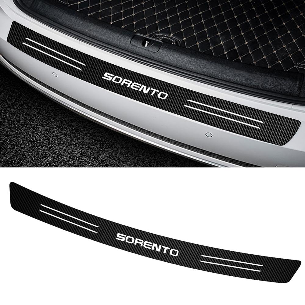 Carbon Fiber Car Trunk Rear Bumper Sticker Auto Accessories For Kia Rio PicantoPegas Sportage Sorento Ceed Soul Niro K1 K2 K3 K6