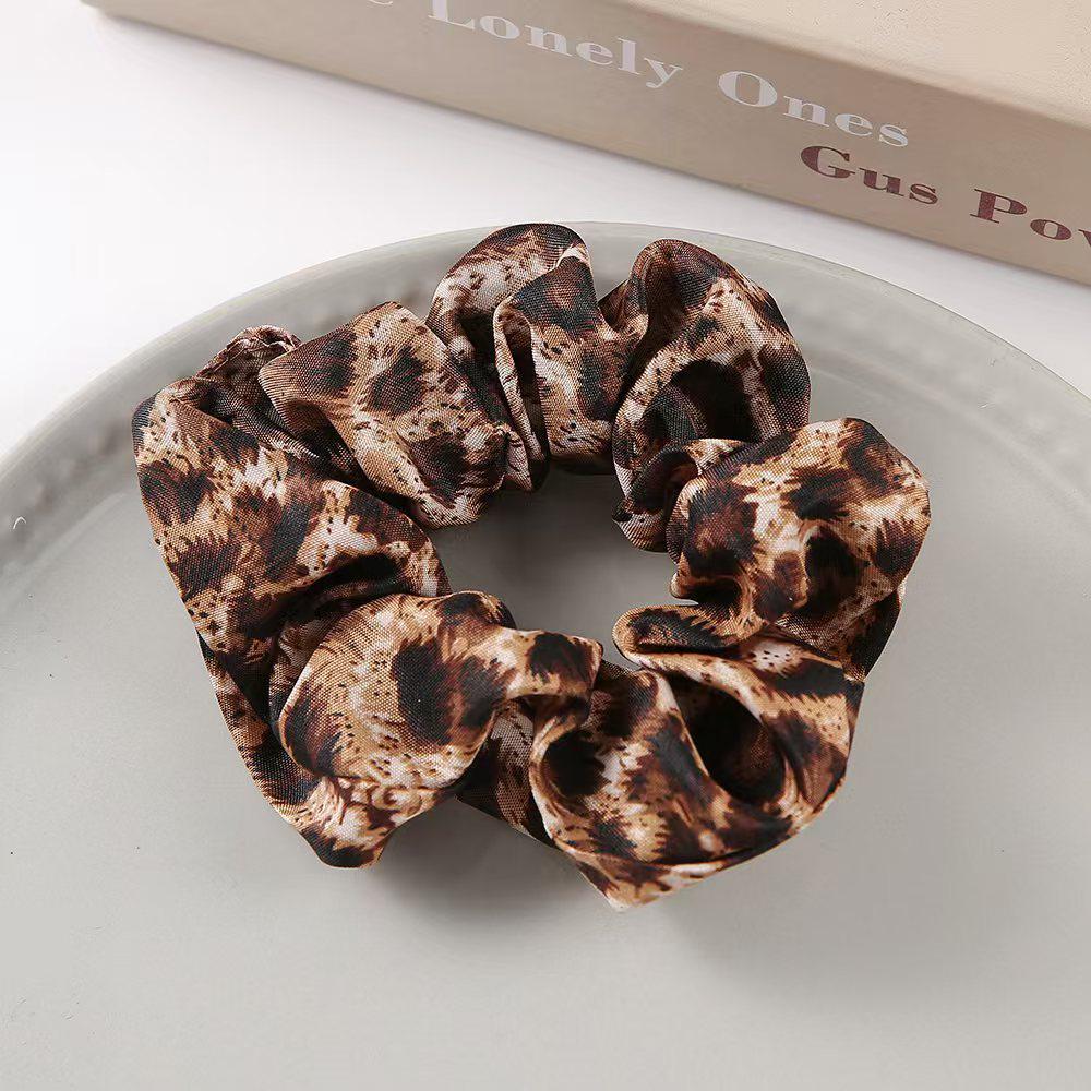 Durable High Elasticity Leopard Print Scrunchie for Adults
