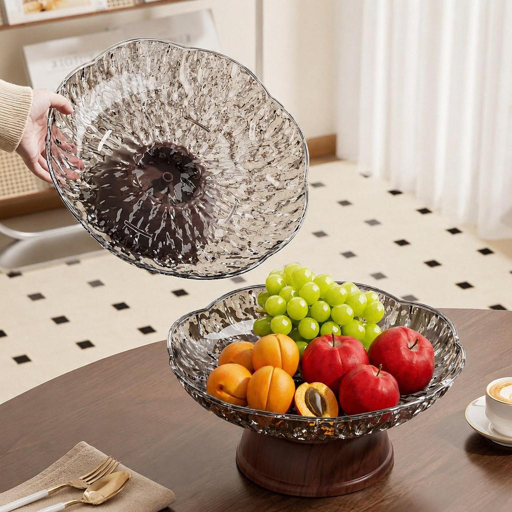 Contemporary Decorative Bowl with Frosted Finish for Table Center Fruit Plate Kitchen Snack Tray