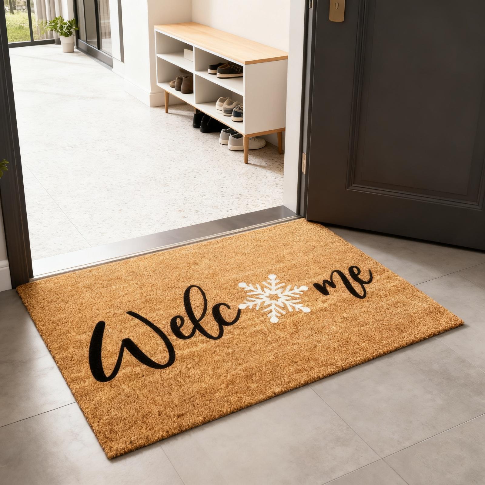 

Welcome Snowflake Doormat, Winter Doormat, Welcome Mat, Winter Decor, Outdoor Rug, Christmas Doormat, Front Doormat, Christmas Decor, Snow 16x24 Inch One Size