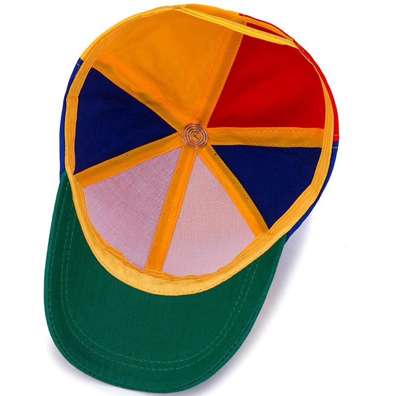 Barevná bambusová vážka Patchwork Baseballová čepice pro dospělé Vrtule vrtulníku Vtipná dobrodružná taťkovská čepice