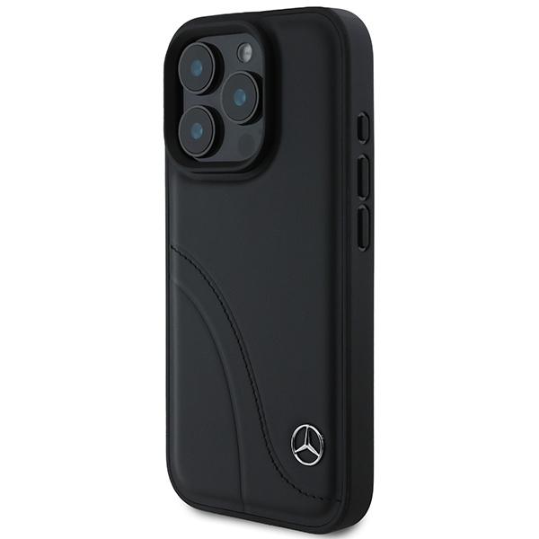 Mercedes Mehcp16X23Rbcsk Iphone 16 Promax 6.9 Czarny/Black Hardcase Mb Curved Stitches Leather