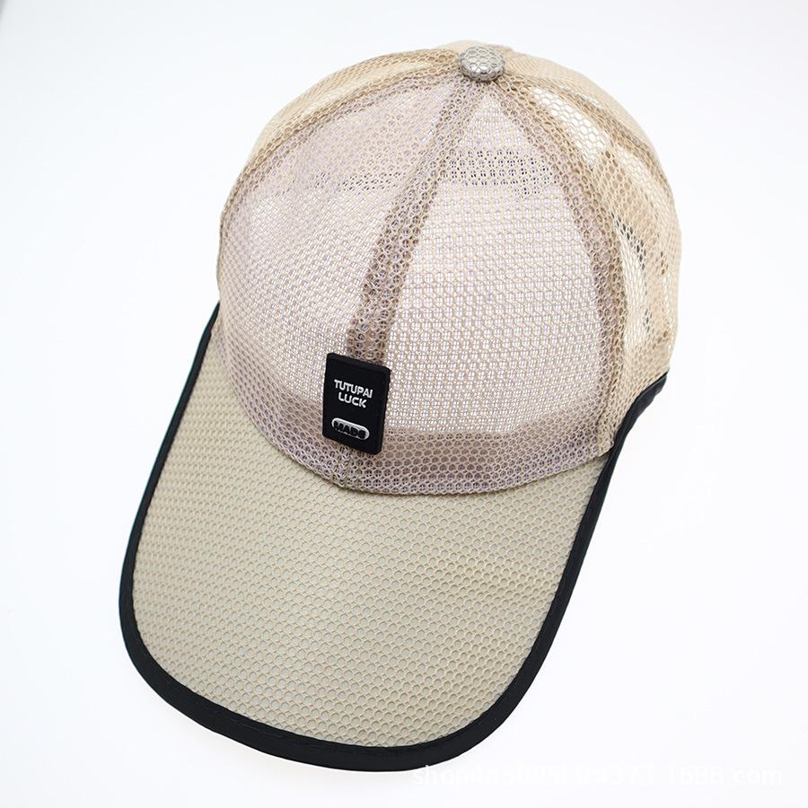 Sommer Schirmmütze für Herren Atmungsaktiver Sonnenhut für Damen Schlichte Angler Sport Baseballkappe mit großer Krempe