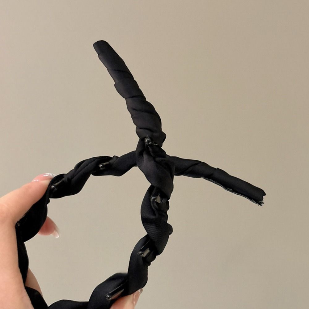 Bequemer umwickelter Haarreif Wellenmuster Rutschfestes Stirnband Damen Satin-Haarband Tägliches Tragen