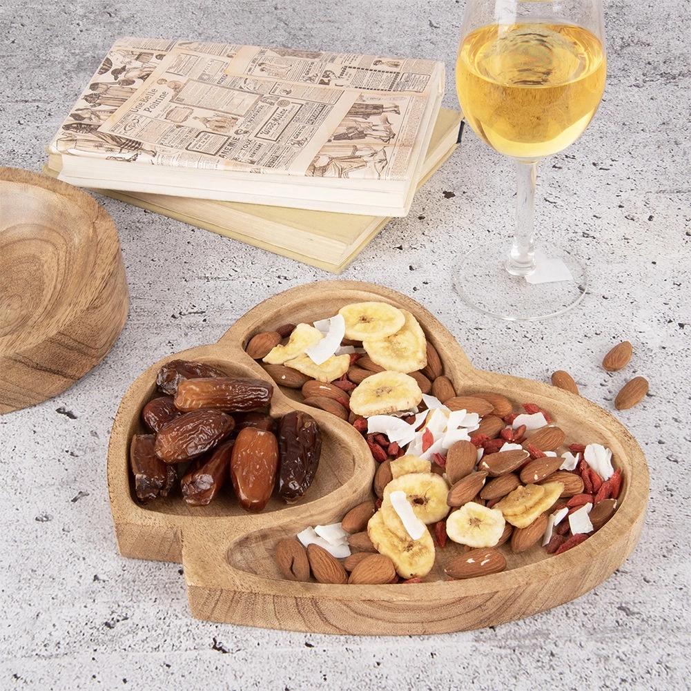 Talerz Drewniany na Przekąski Przystawki do Serwowania Dekoracji Kompozycji