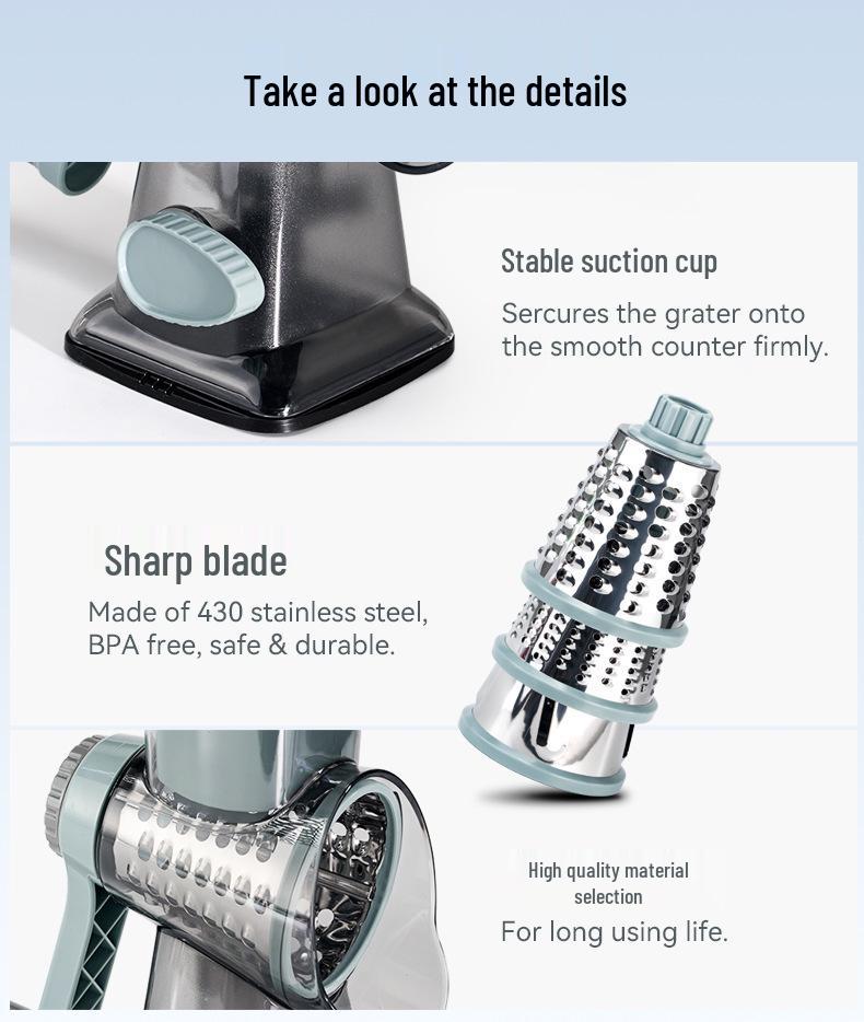 Multi-Function Hand-Crank Vegetable Slicer & Grater