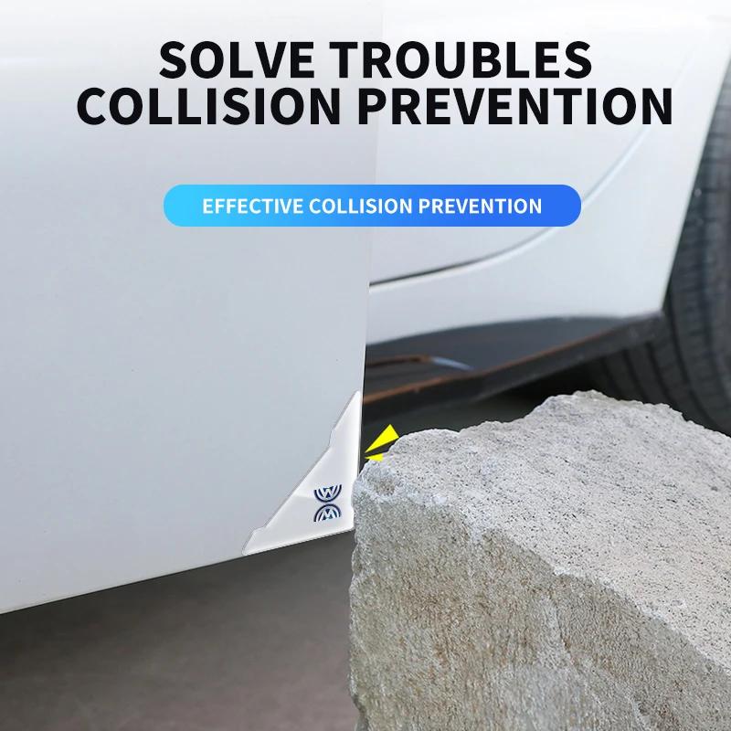 VW GTI GOLF 2 szt. Przezroczysty narożnik drzwi samochodowych Ochraniacz antykolizyjny Silikonowa naklejka Dla Volkswagen VW Golf 4 7 MK3 4 7 Touran