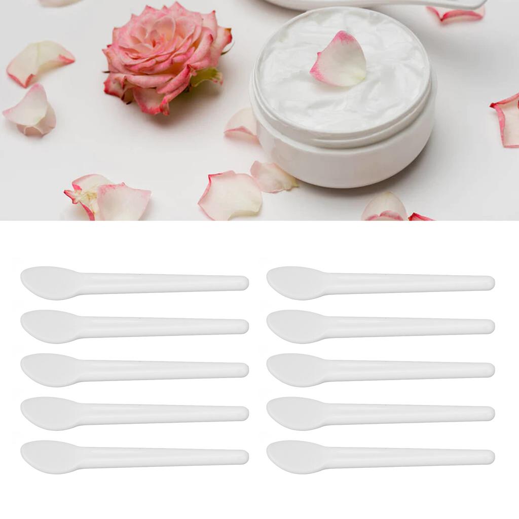 50pcs Cosmetic Cream Spatula Small Spoon Shaped Washable Eye Cream Spatula For Nail Glue