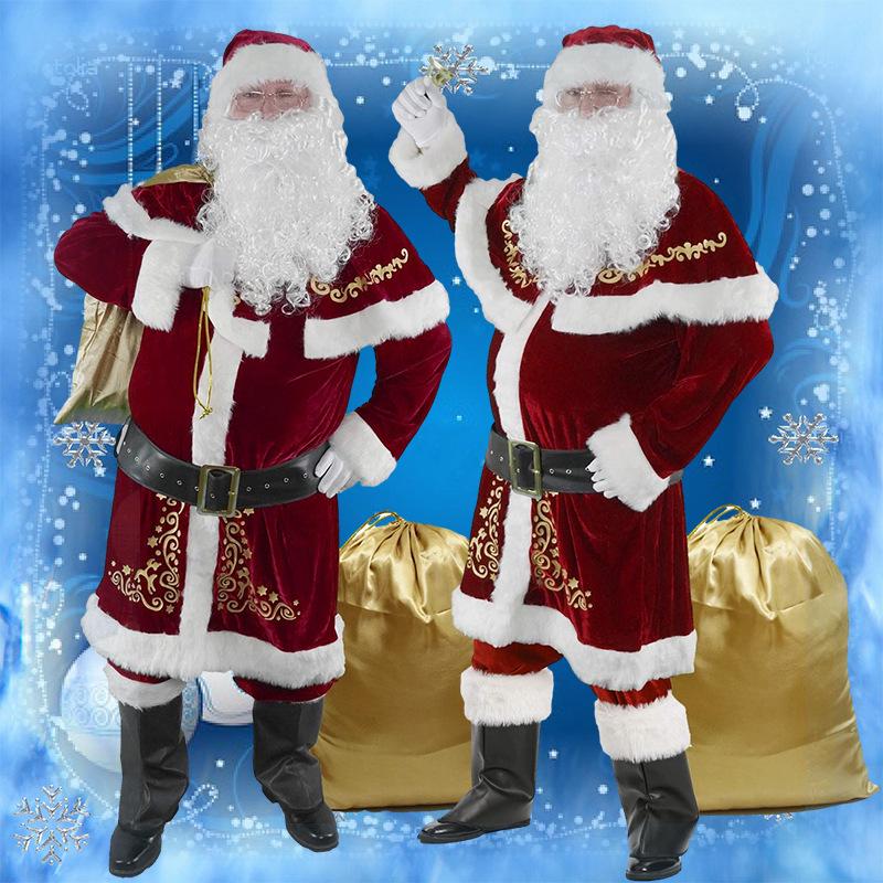 Completo Natalizio Uomo Taglie Forti: Stampa di Babbo Natale con Barba – Opzione Genitore-Figlio Disponibile.