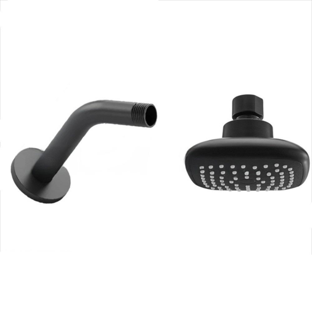 

4 Inch Shower Faucet Wall Mounted Water Saving Shower Head Rotatable Shower Top Spray Water Bathroom Hardware Accessories чёрный
