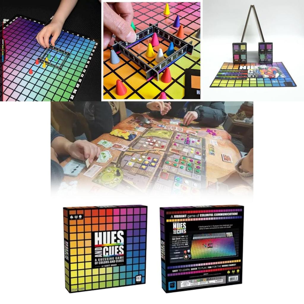 Hues And Cues A Guessing Game Of Colors Clues Puzzle Toy With Plastic Components For Family And Party Activities