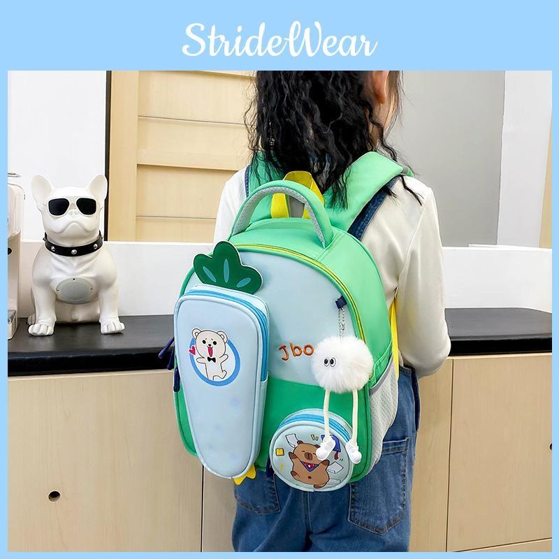 Carrot Cartoon Eyecatching Backpack For Young Children Made Of Quality Material Canvas