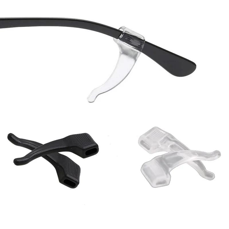 40Pcs Silicone Anti-slip Ear Hooks Holder for Glasses Black/Transparent Elastic Eyeglasses Retainer Holders Eyewear Accessories