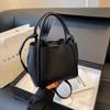 High-End Korean Style Women's Solid Color Basket Bucket Crossbody Handbag - 2025 