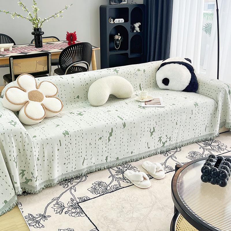 

Высококачественное синельное диванное полотенце с полным покрытием, легкое роскошное одеяло с кондиционером, подушка для защиты от кошачьих лап 110*110cm