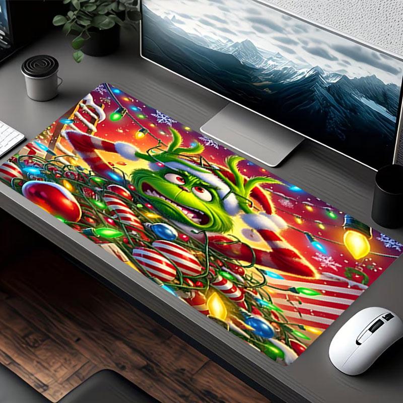 The Grinch Print Mouse Pad, for Keyboard Pad Laptop PC Mat for Office Home Use, Desk Decor, Perfect Birthday Gift for Gamers