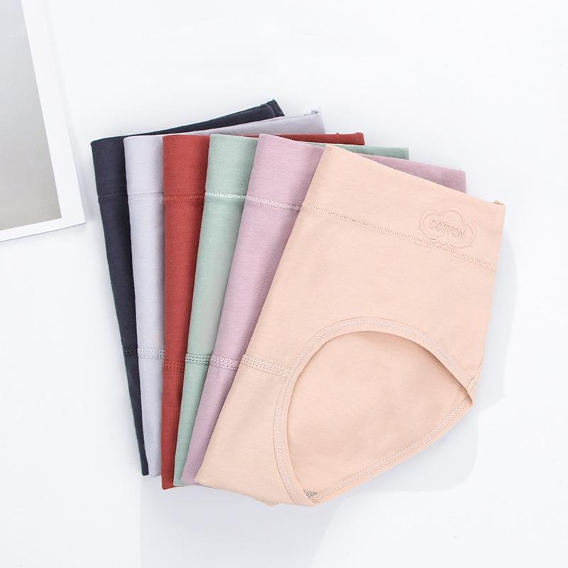 Breathable and Fashionable Cotton Women's Underwear Medium Waist Comfortable Underwear Women's Printed Elastic Triangular Underwear