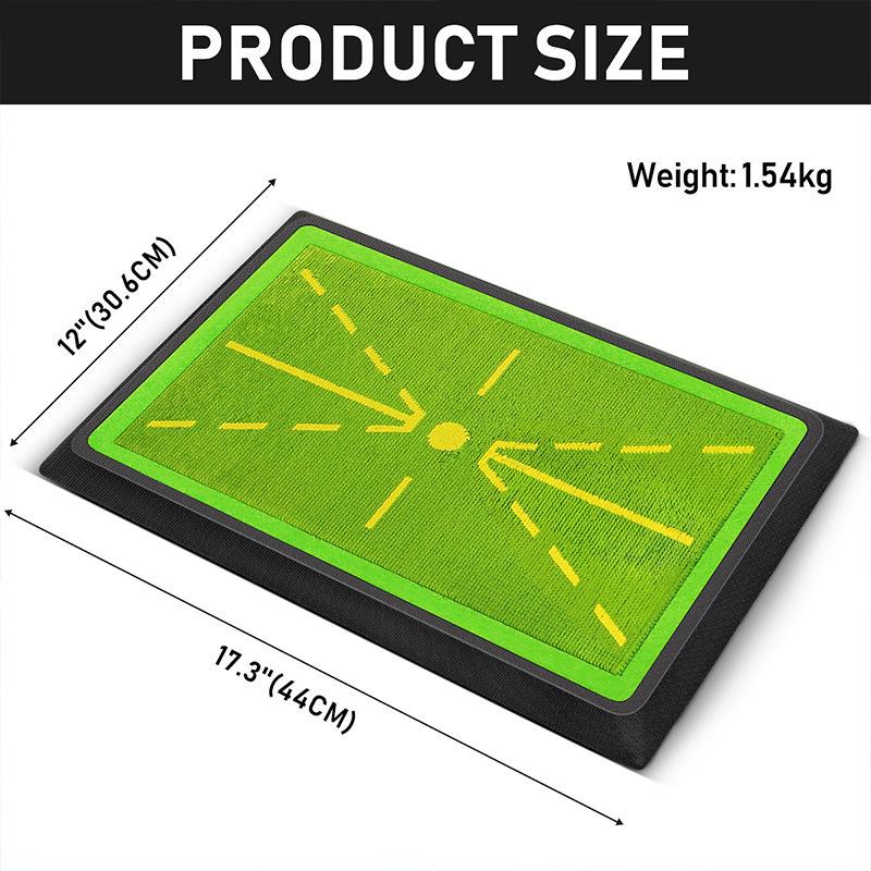 Golf Swing Practice Mat with Ball Trajectory Tracking for Indoor/Outdoor Use