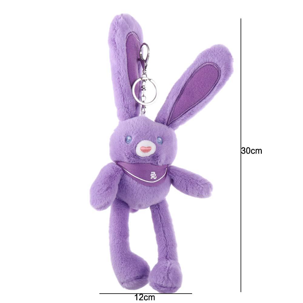 Pulling Rabbit Keyring Key Chain Pulling Rabbit Plush Toy Plush Rabbit Keychain Stuffed Animal Toys