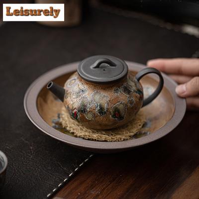 Retro Kiln Fambe Wax Glaze Teapot Creative Tea Infuser Pot Tea Maker Kettle With Strainer Tea Chinese Kung Fu Tea Set Supplies