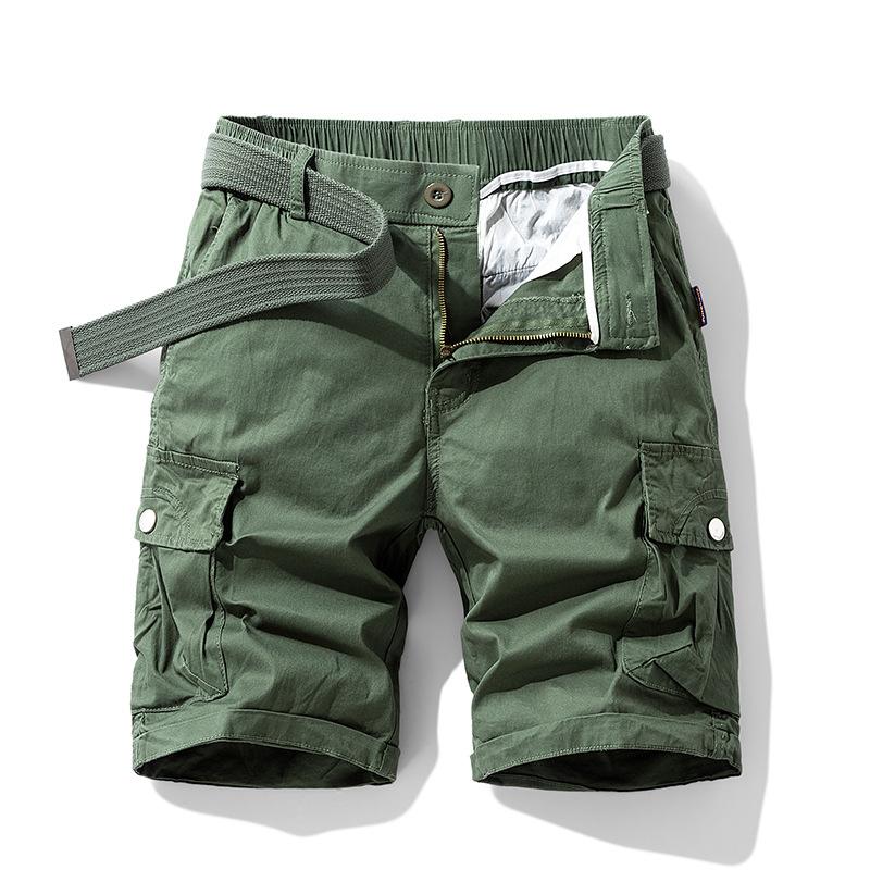 

Men Cargo Shorts with Multi Pockets and Adjustable Waistband Casual Loose Fit Lightweight Fabric for Outdoor Activities L армия зеленый