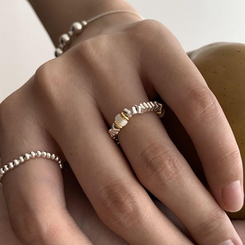Inspired Fashionable Ins Pearl And Raw Stone Beaded Ring For Trendy Womens Accessory
