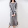 Women's 100% Wool Slimming Over-the-Knee Knitted Dress for Autumn/Winter