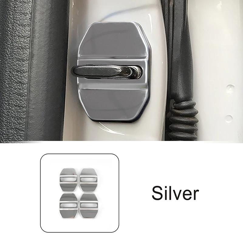 For Mercedes Benz W176 W246 W204 W212 W166 C117 X156 X204 X166 Car Door Lock Buckle Protector Cover Trim Stainless Steel Sticker