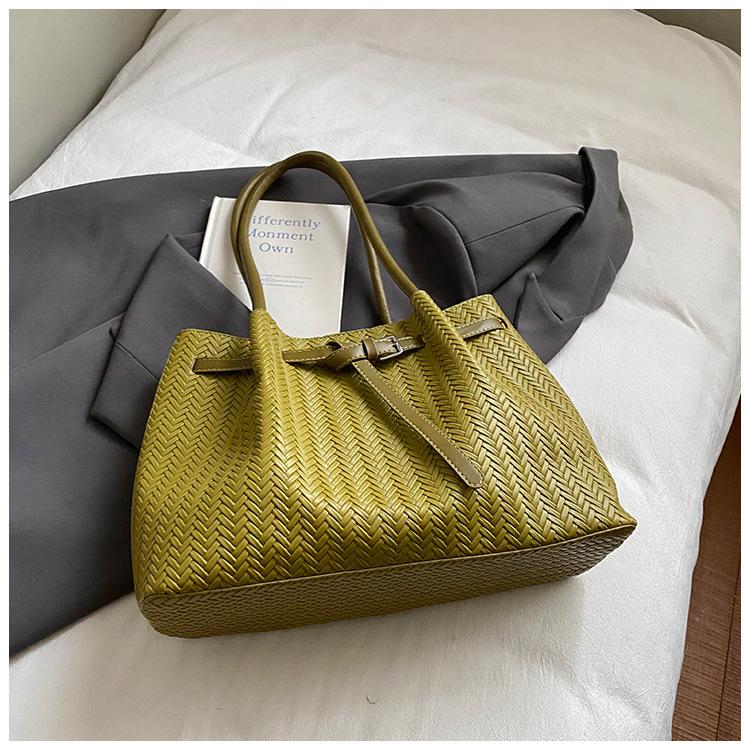 Retro Tragetasche, Unterarmtasche mit großem Fassungsvermögen, Hoher Erscheinungsgrad, Ein-Schulter-Tasche, Modische Pendler-Großtasche