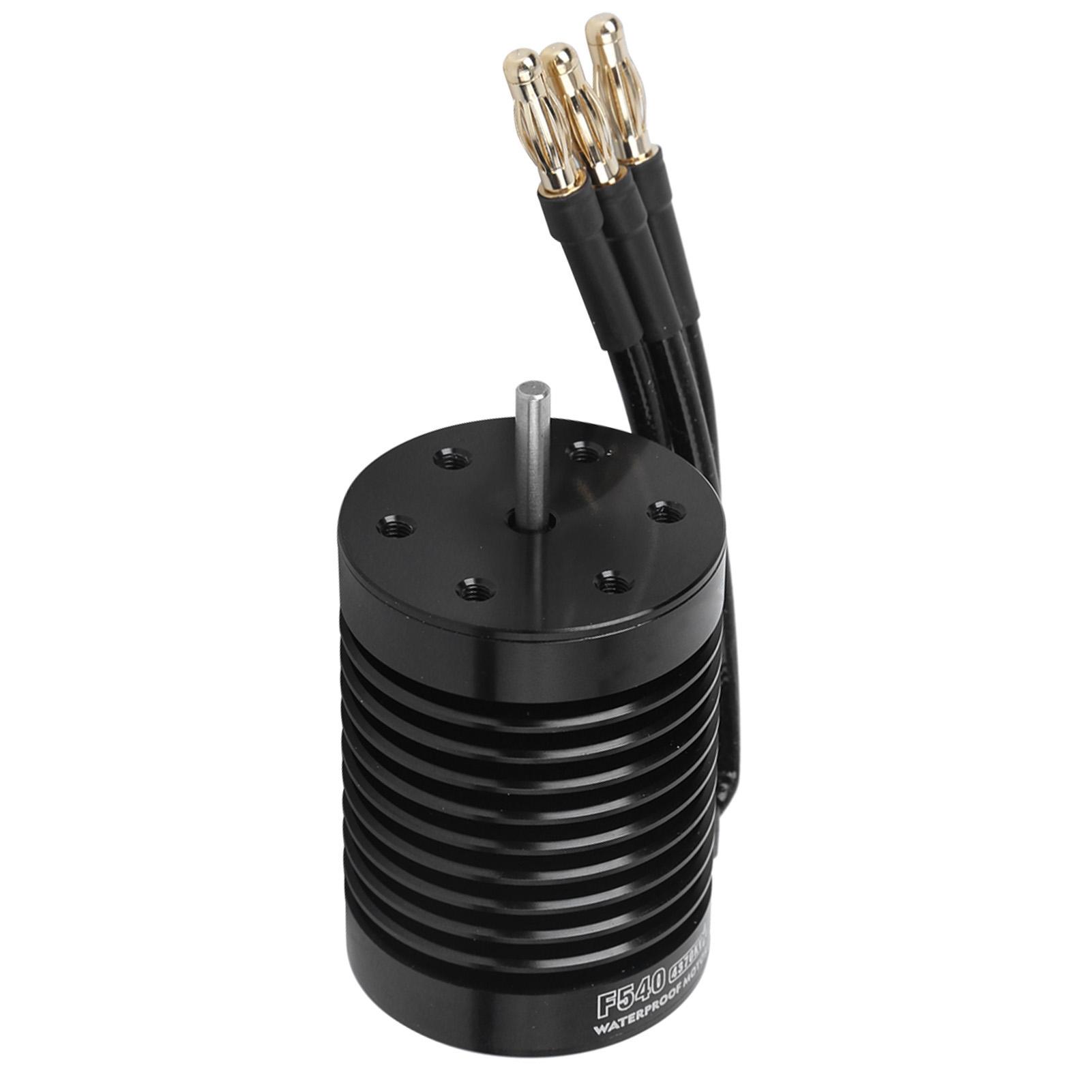 

Водонепроникний 4-полюсний безколекторний двигун F540, неіндуктивний, аксесуар для радіокерованої машини масштабу 1/10 (Чорний)(4370KV )