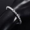 Classic Stainless Steel Square Box Chain Bracelet for Women Men Hand Foot Ankle Chain Bangle Wristband Anklets Metal Jewelry