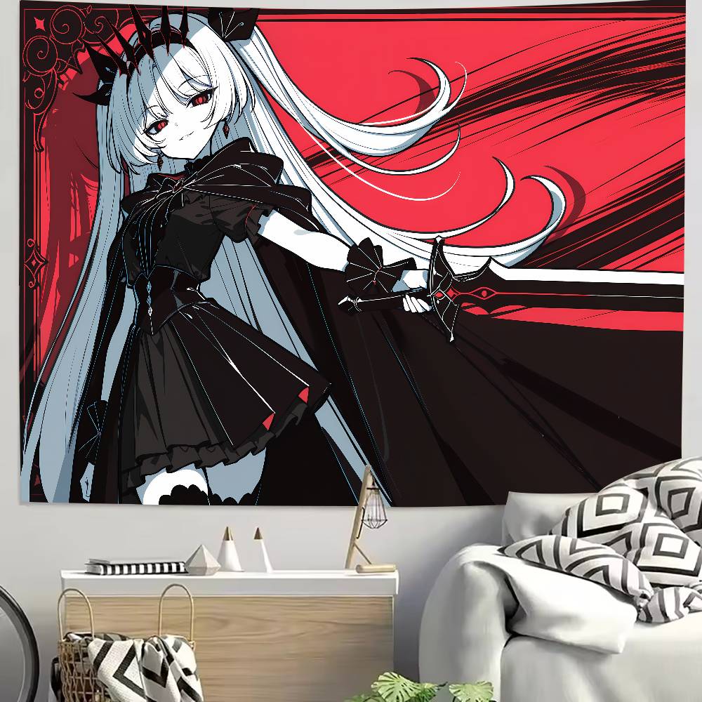 Kawaii Lilith Cool The NOexistenceN of you AND me Tapestry Wall Hanging Art Decoration Aesthetic Background Cloth Birthday Gif