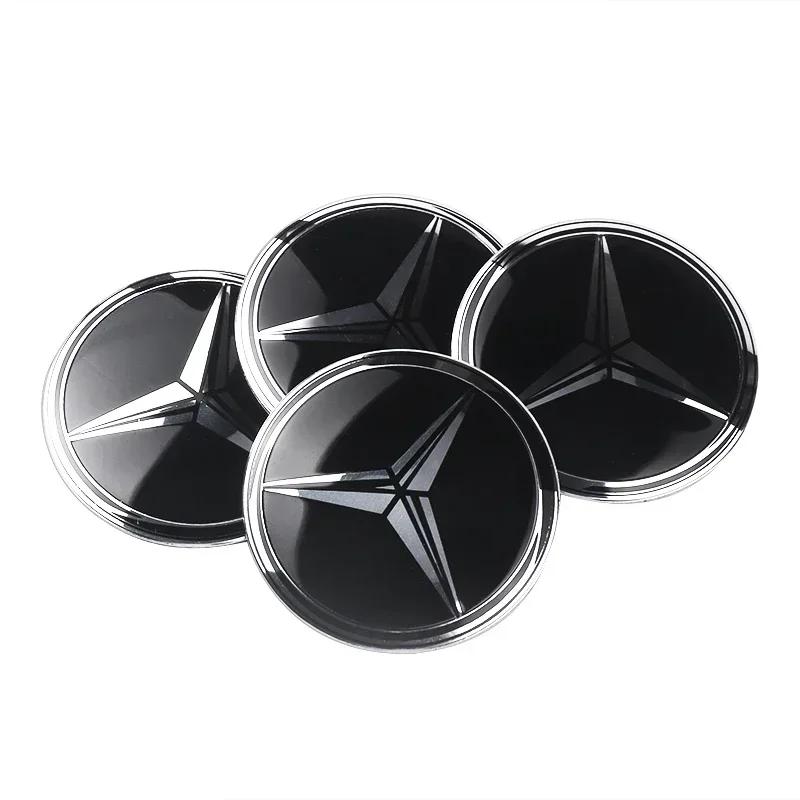 

New C200 E200 For Mercedes Benz 56mm Car Wheel Center Hub Cap Badge Sticker Accessories For Mercedes benz A B C E G CLA GLK CLA