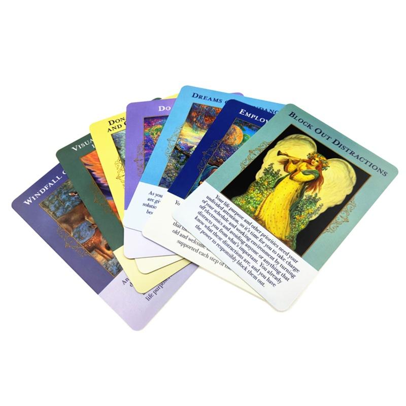 Angels Of Abundance Oracle Cards Full English 44 Cards Deck Tarot Mysterious Divination Family Friend Party Board Game