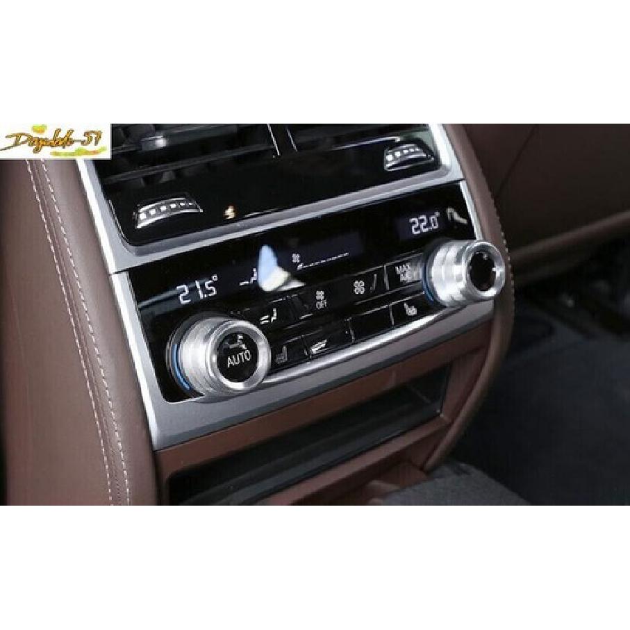 Fits For BMW 5 Series G30 2018-  Silver Aluminum Rear Ac Knob Cover Trim