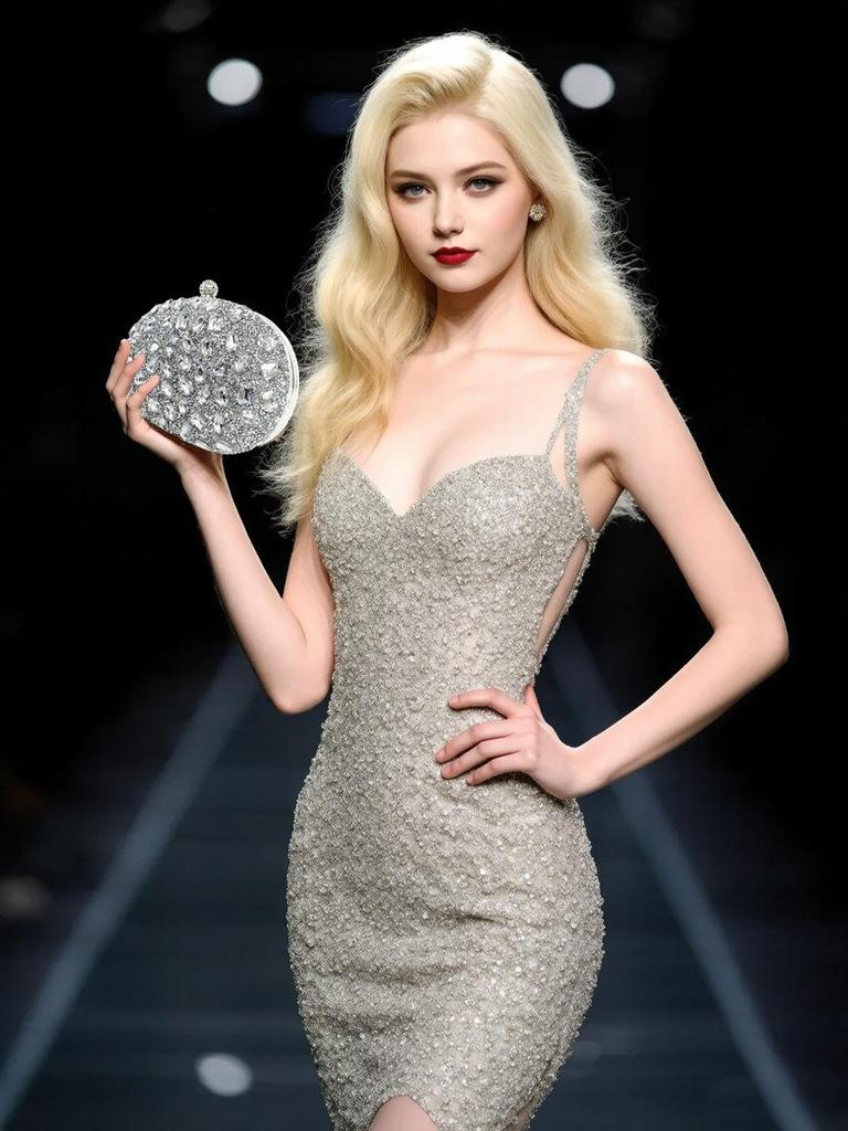 Pochette da sera con strass: Portafoglio Formale Retro Europeo Americano per Donna, da portare a spalla singola e a tracolla.