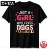 Just A Girl Who Loves Dogs Dog Lover Animals WOMENs Tee Unisexs TShirt Graphic Femme for Summer Skater Tee Tops Y2K Cool Soft