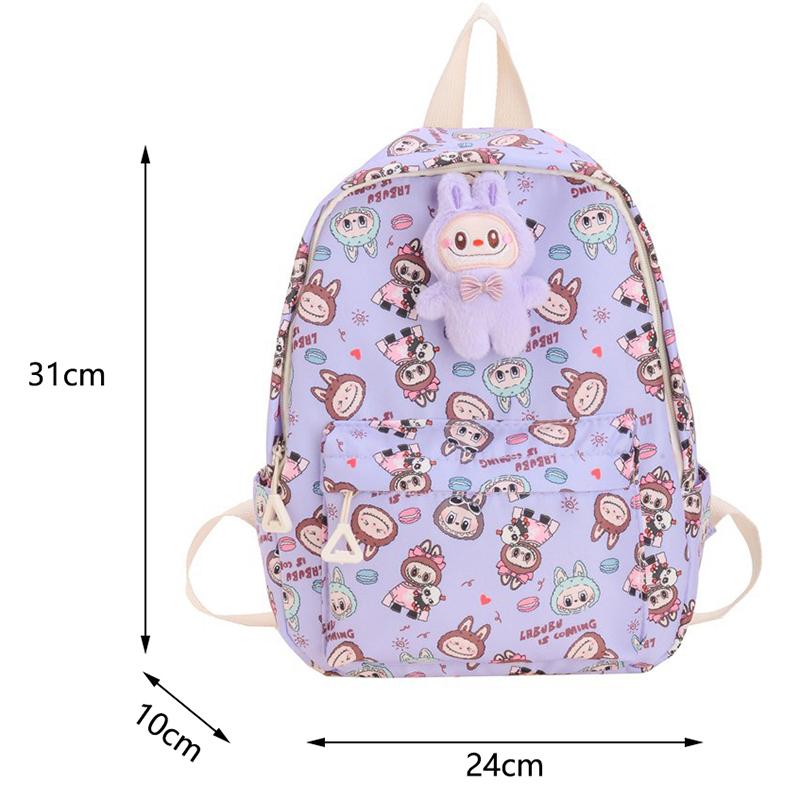 Children School Bag Cartoon Cute Labubu Backpack Large Capacity Children Backpack Kawaii Casual Backpack Birthday Gifts