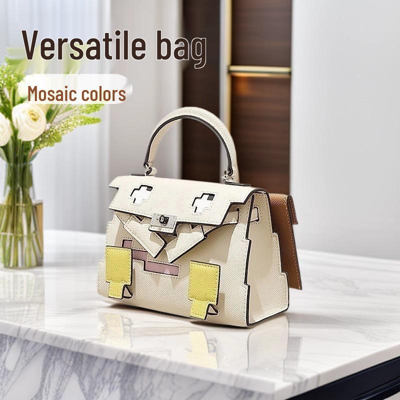 Little Red Book High-End Genuine Leather Mini Kelly Crossbody Handbag