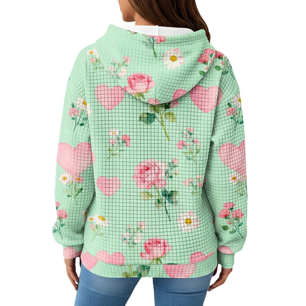 Women's Knit Hoodie , Long Sleeve Pullover with Pocket, Casual Loose,Fit Sweatshirt for Daily Wear/Outdoor