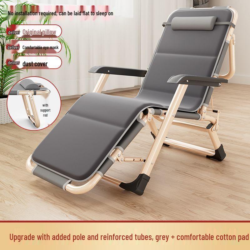 Portable Folding Lounge Chair Recliner for Adults - Versatile Beach and Nap Chair with Adjustable Backrest