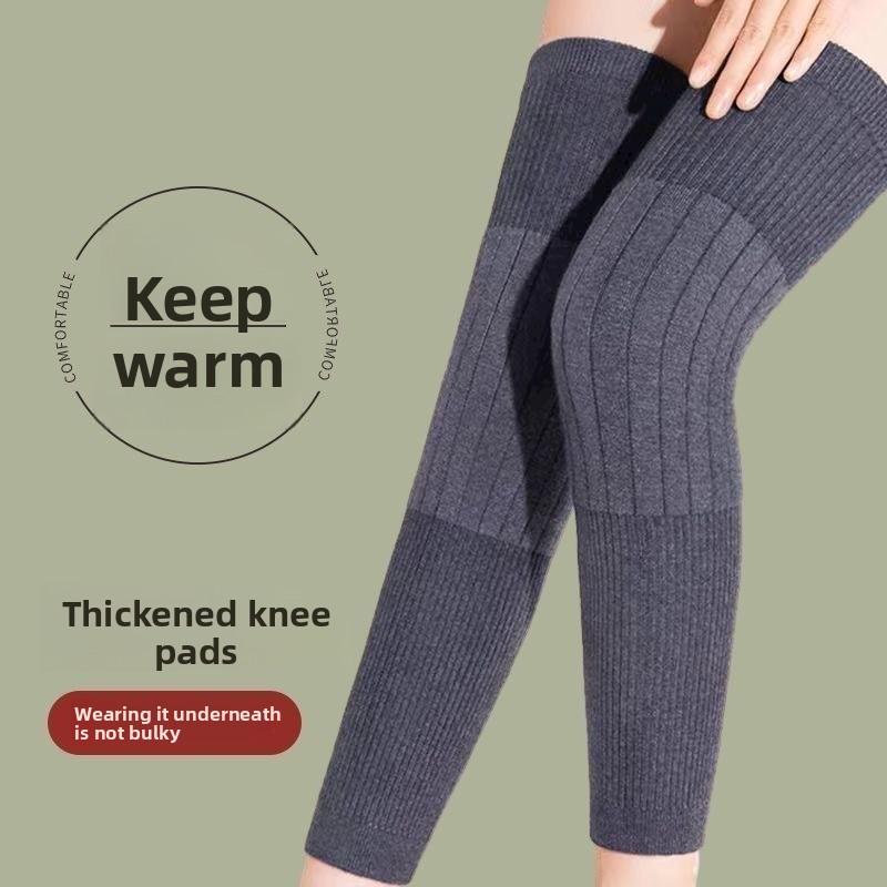 Extended Anti-slip and Warm Knee Pads for Women, Thickened Leg Pads for Men in Autumn and Winter