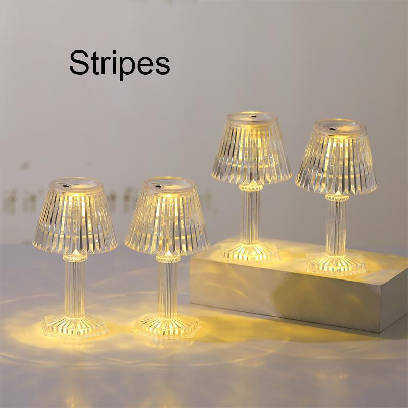 

Светодиодный акриловый прозрачный кристалл теплый свет мини-ночник креативный романтический прикроватный маленький настольный светильник подходит для ужина и сна Warm light