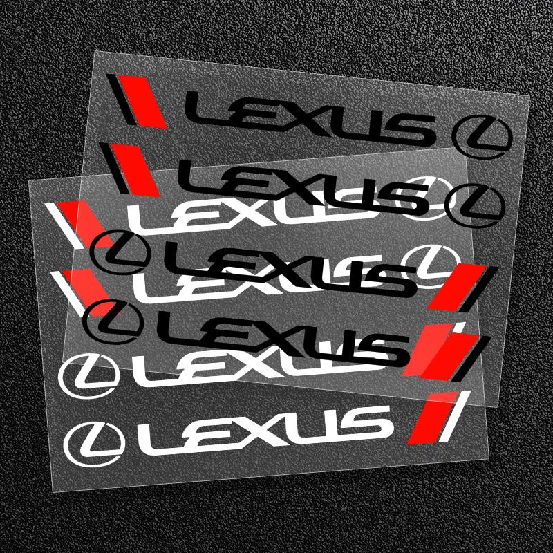 4 ks Dekorace auta Samolepky s logem na kliky dveří auta Samolepky na zpětné zrcátko Pro Lexus RX330 IS250 ES300h UX GX470 LX570 LS430