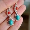 Retro Tibetan Earrings Ethnic Style Versatile Nepalese Niche Earrings Jewelry Stud Earrings Women