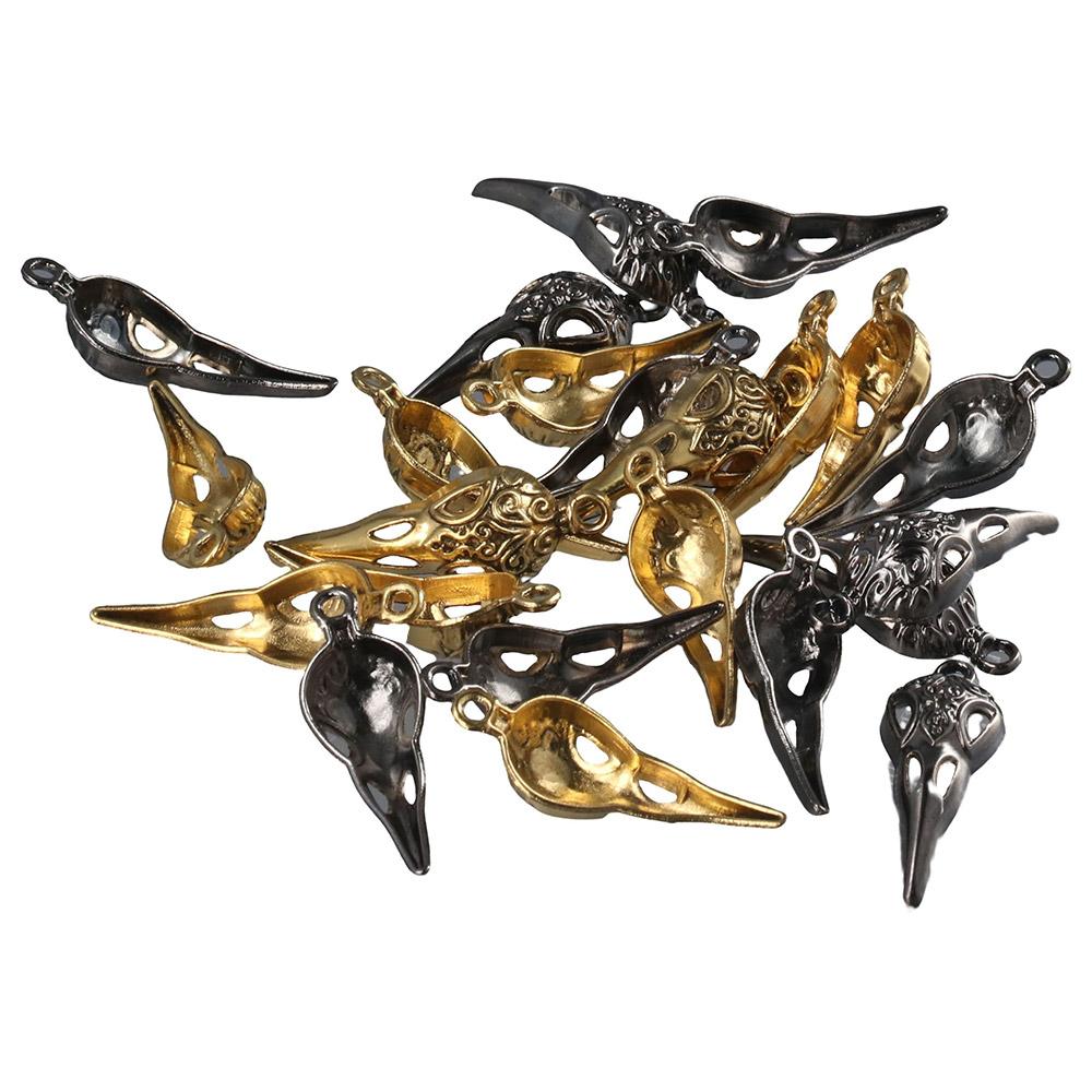 Alloy Raven Skull Charms Pendants Antique Silver Pendant Silver Plated Pendant Bird Head Skeleton Bead Crow Raven Pendants