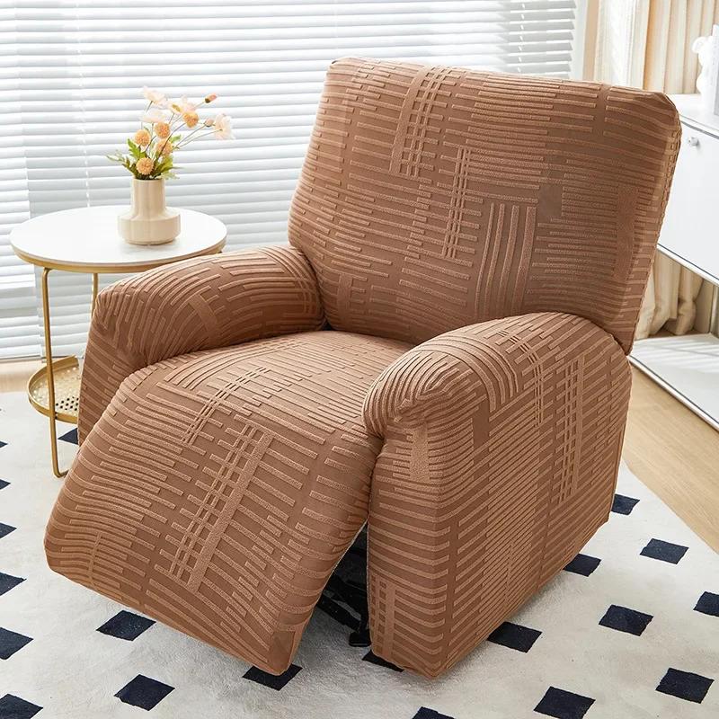 Solid Color  All-Inclusive Electric Sofa Elastic Recliner Chair Cover Home Club Shop Furniture Decor Chair From Stains Accessory