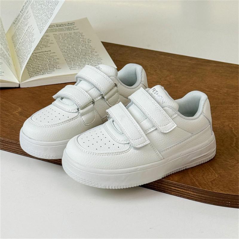 

New Spring Children Shoes Leather White Kids Tennis Breathable Fashion Outdoor Boys Girls Sneakers Size 26-37 27 білий