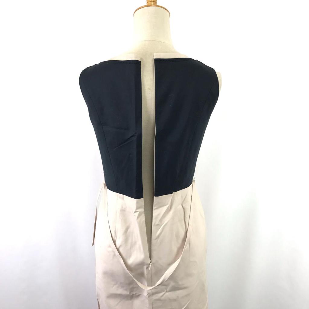 Harrods Sleeveless Dress Women’s S Black Beige Knee Length(USED)